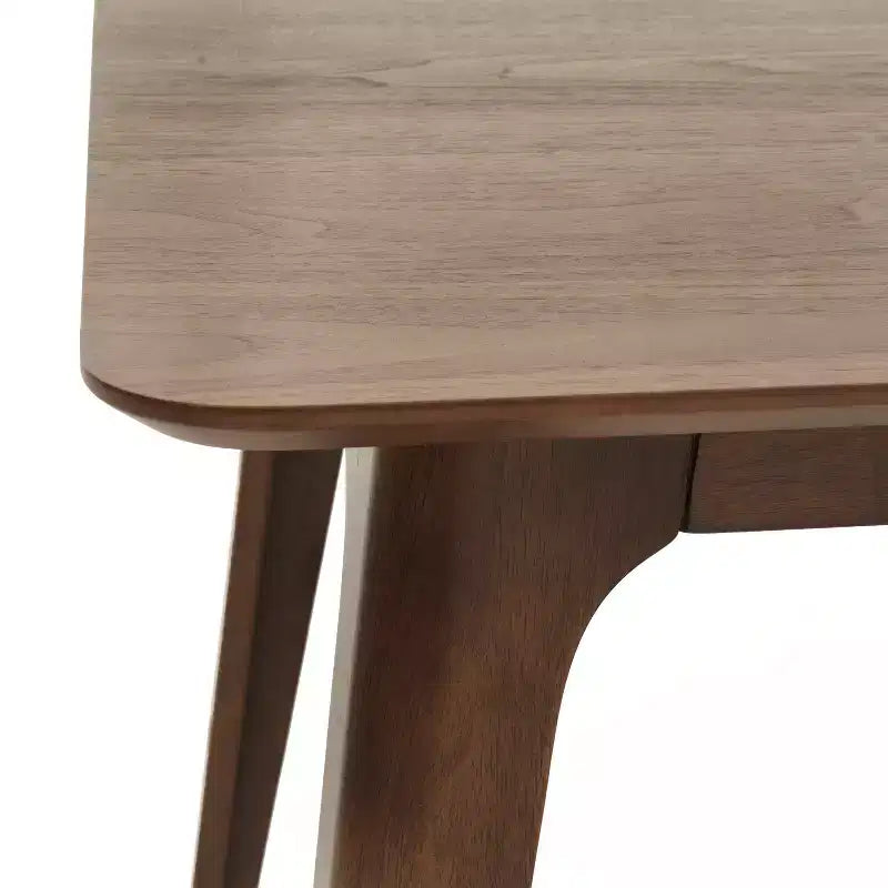 Minimalist Wood Dining Set for 4, 5 Pieces Rectangular Small Space Table Set with 4 Upholstered Chairs for Kitchen