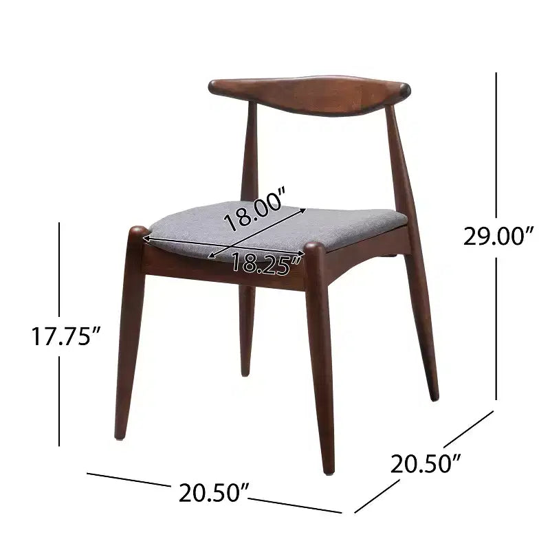Minimalist Wood Dining Set for 4, 5 Pieces Rectangular Small Space Table Set with 4 Upholstered Chairs for Kitchen