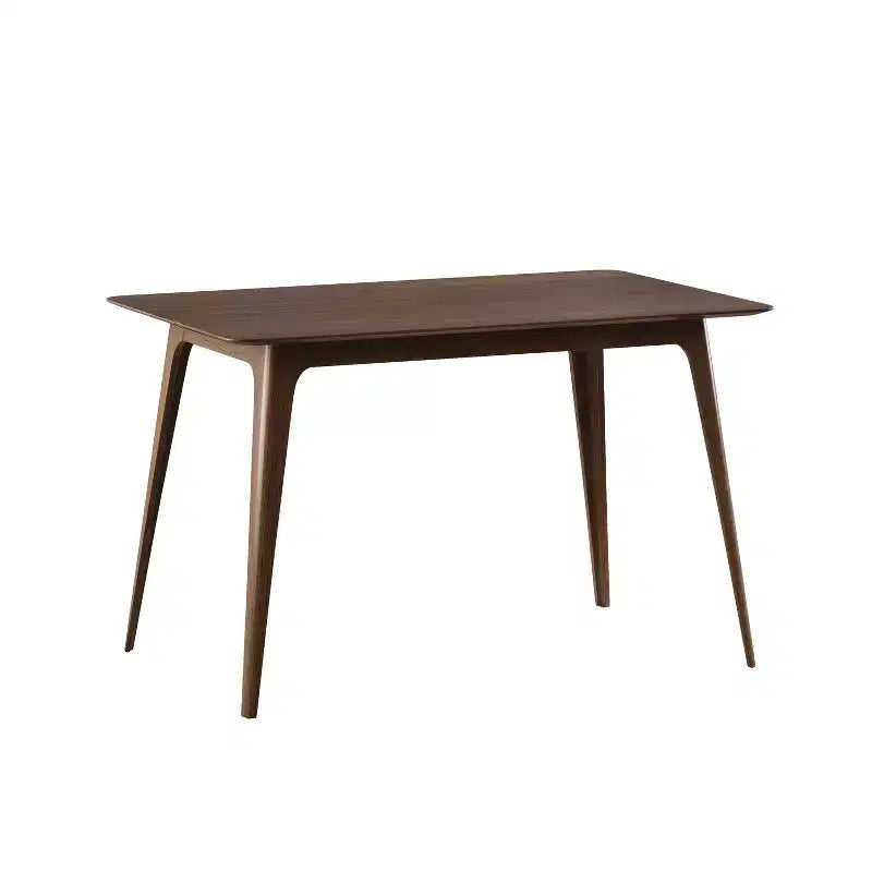 Minimalist Wood Dining Set for 4, 5 Pieces Rectangular Small Space Table Set with 4 Upholstered Chairs for Kitchen