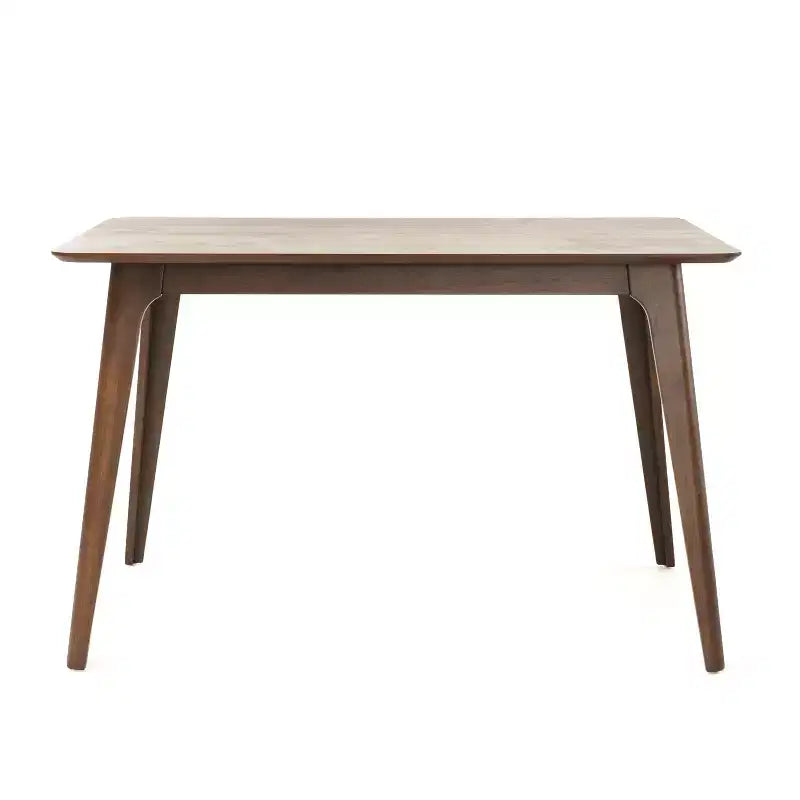 Minimalist Wood Dining Set for 4, 5 Pieces Rectangular Small Space Table Set with 4 Upholstered Chairs for Kitchen