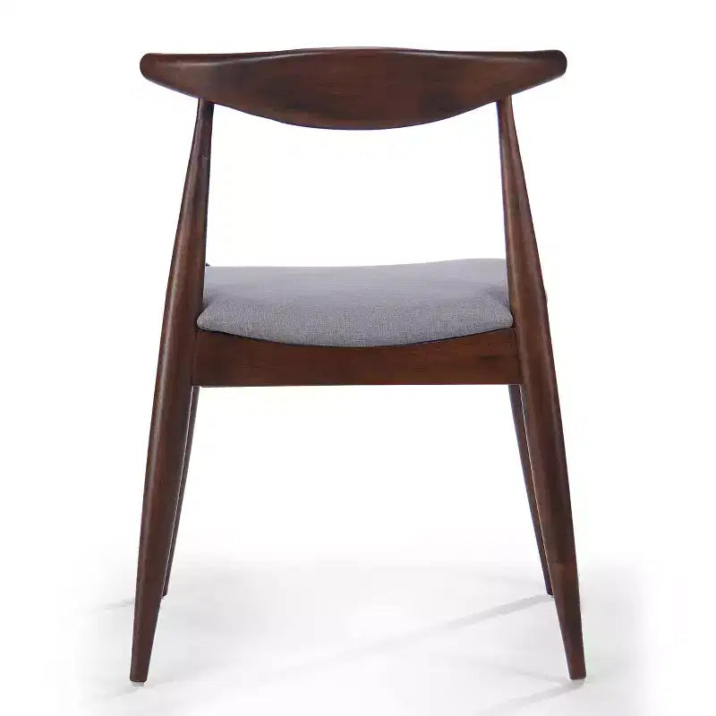 Minimalist Wood Dining Set for 4, 5 Pieces Rectangular Small Space Table Set with 4 Upholstered Chairs for Kitchen