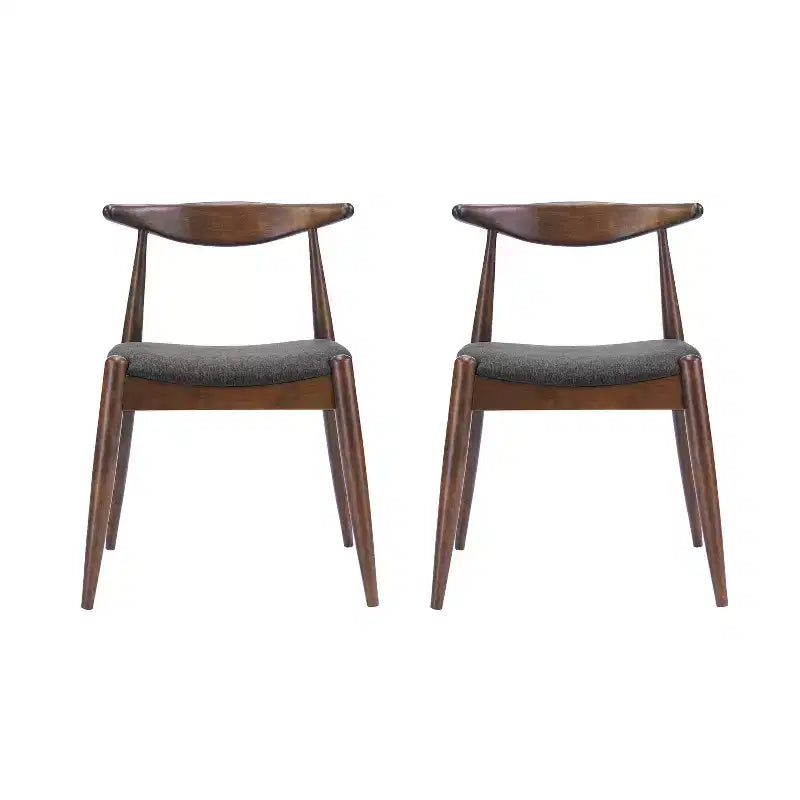 Minimalist Wood Dining Set for 4, 5 Pieces Rectangular Small Space Table Set with 4 Upholstered Chairs for Kitchen