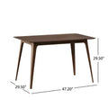 Minimalist Wood Dining Set for 4, 5 Pieces Rectangular Small Space Table Set with 4 Upholstered Chairs for Kitchen
