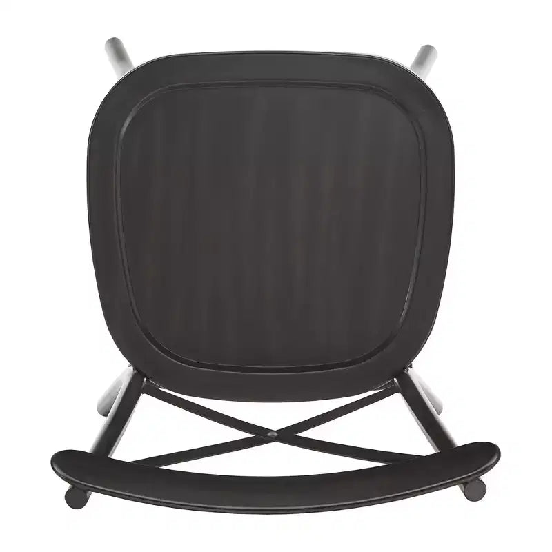 Jolana 45 Round Oak Top Black Finish Dining Table and X-Back Metal Chairs Set - iNSPIRE Q
