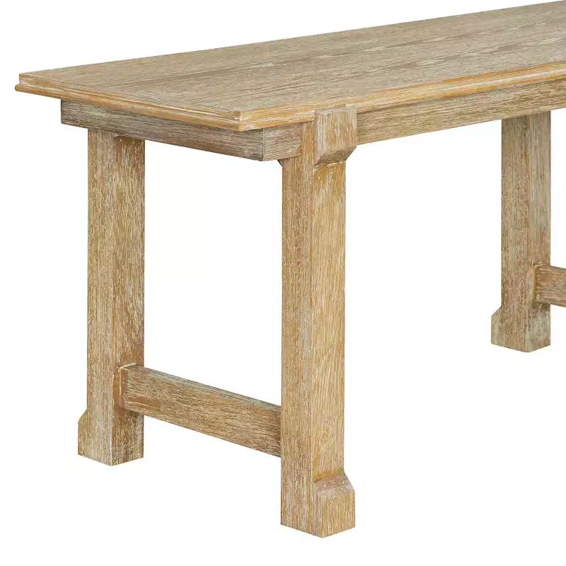 ModernLuxe 6pcs Dining Table Set Dining Set for 6, Family Kitchen Table Set with Ergonomic Padded Dining Chairs & Bench