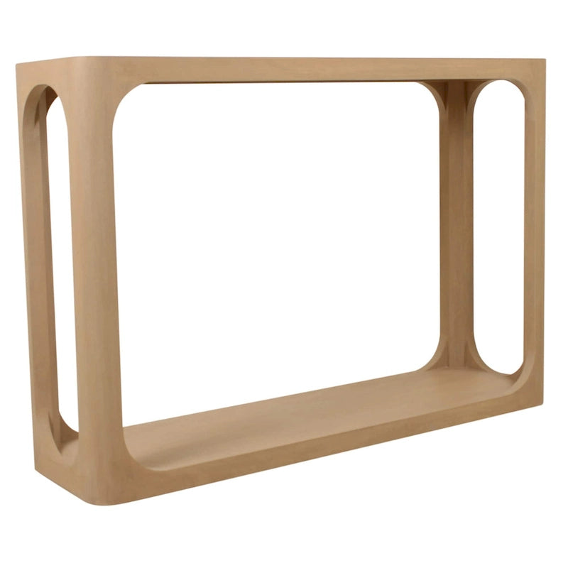 Console en bois de manguier avec motif ajouré arrondi