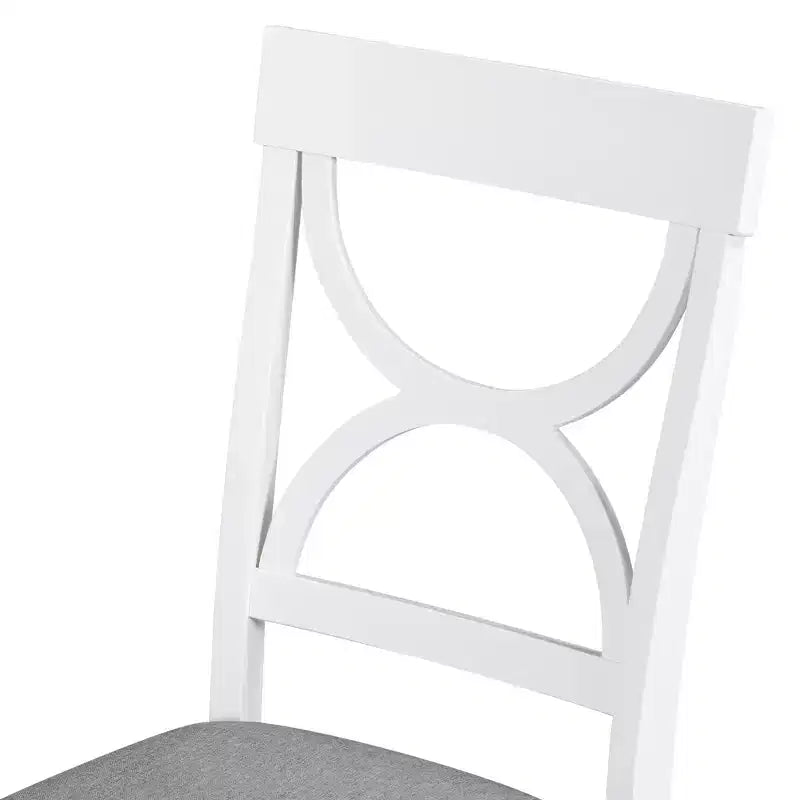 6 PCS Farmhouse Wood Dining Table Set with Table and Upholstered Chairs-ModernLuxe