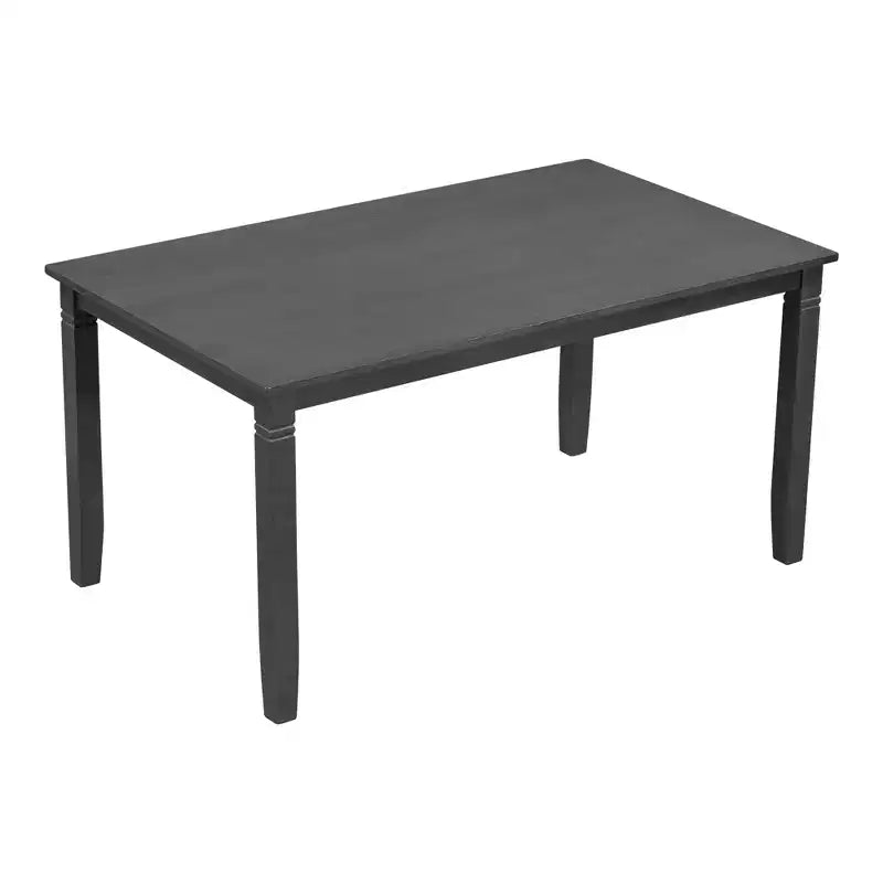 6 PCS Farmhouse Wood Dining Table Set with Table and Upholstered Chairs-ModernLuxe