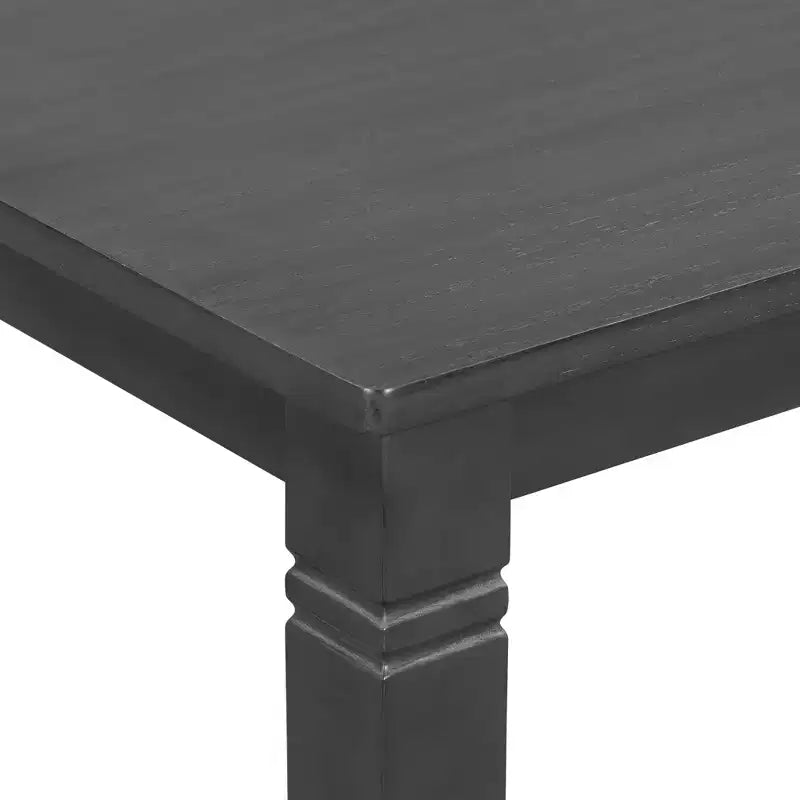 6 PCS Farmhouse Wood Dining Table Set with Table and Upholstered Chairs-ModernLuxe