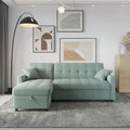 Canapé sectionnel réversible en forme de L à 3 places avec rangement et couchage