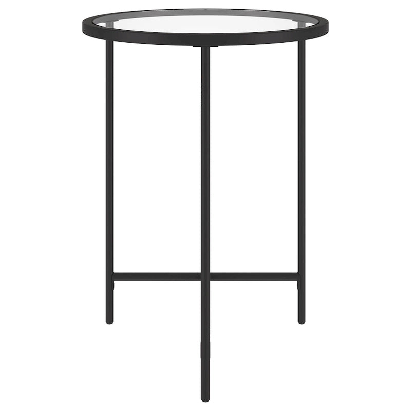 Table d'appoint ronde 18" avec plateau en verre