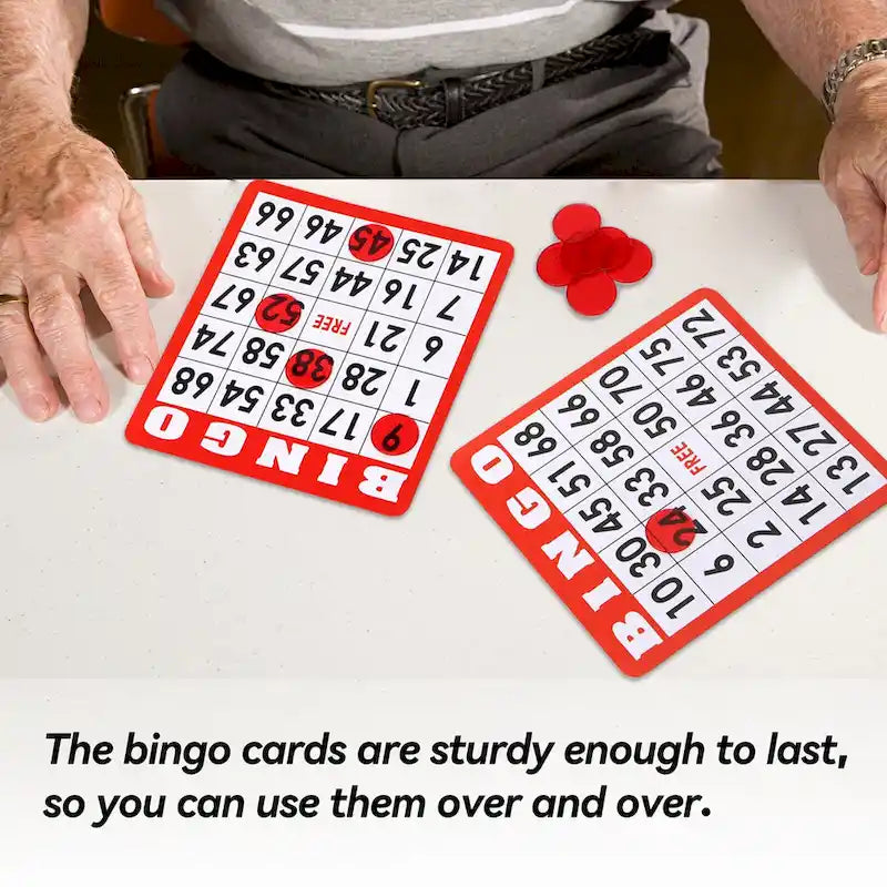 Cartes de bingo réutilisables multicolores