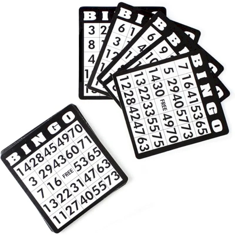 Cartes de bingo réutilisables multicolores