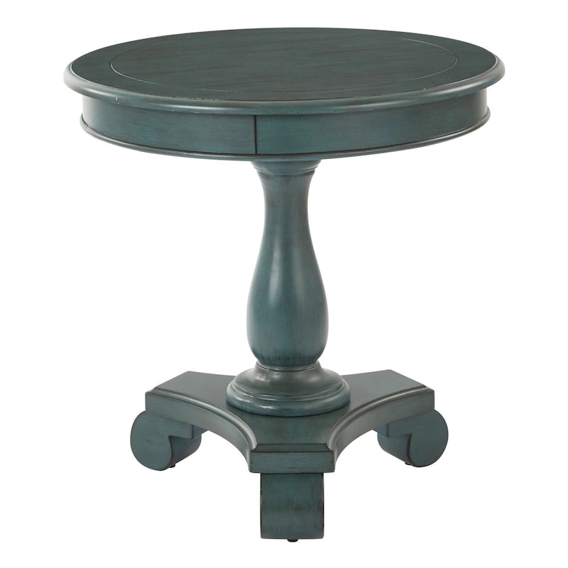 Table d'appoint ronde traditionnelle peinte à la main