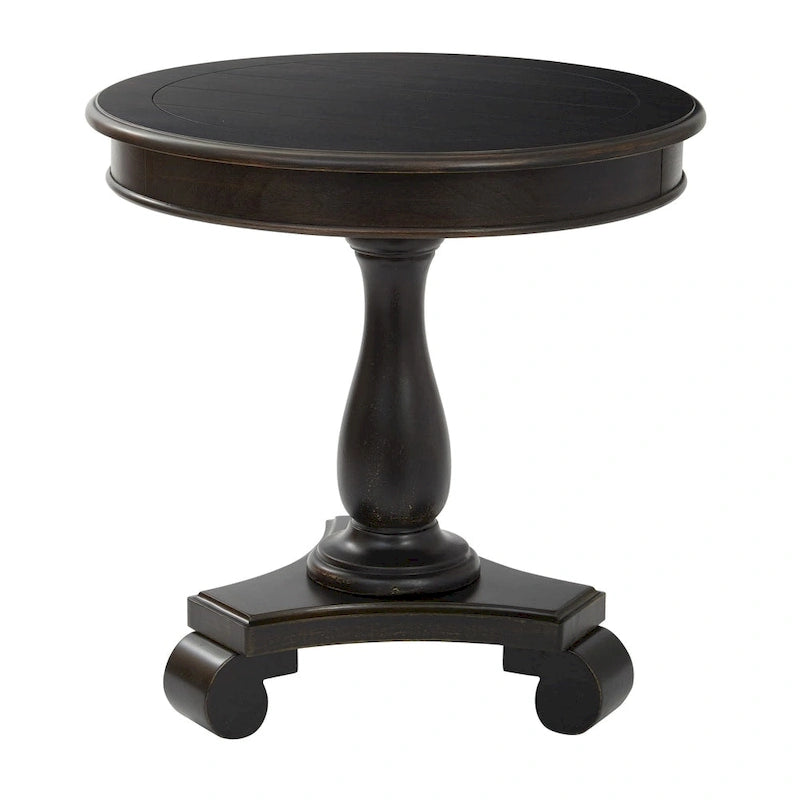 Table d'appoint ronde traditionnelle peinte à la main