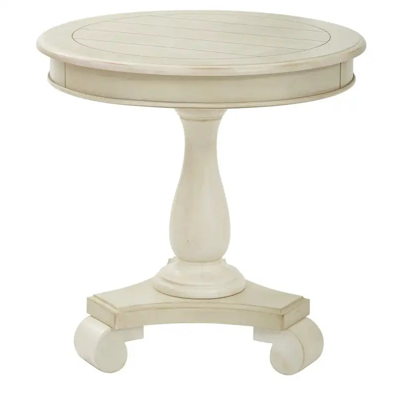 Table d'appoint ronde traditionnelle peinte à la main