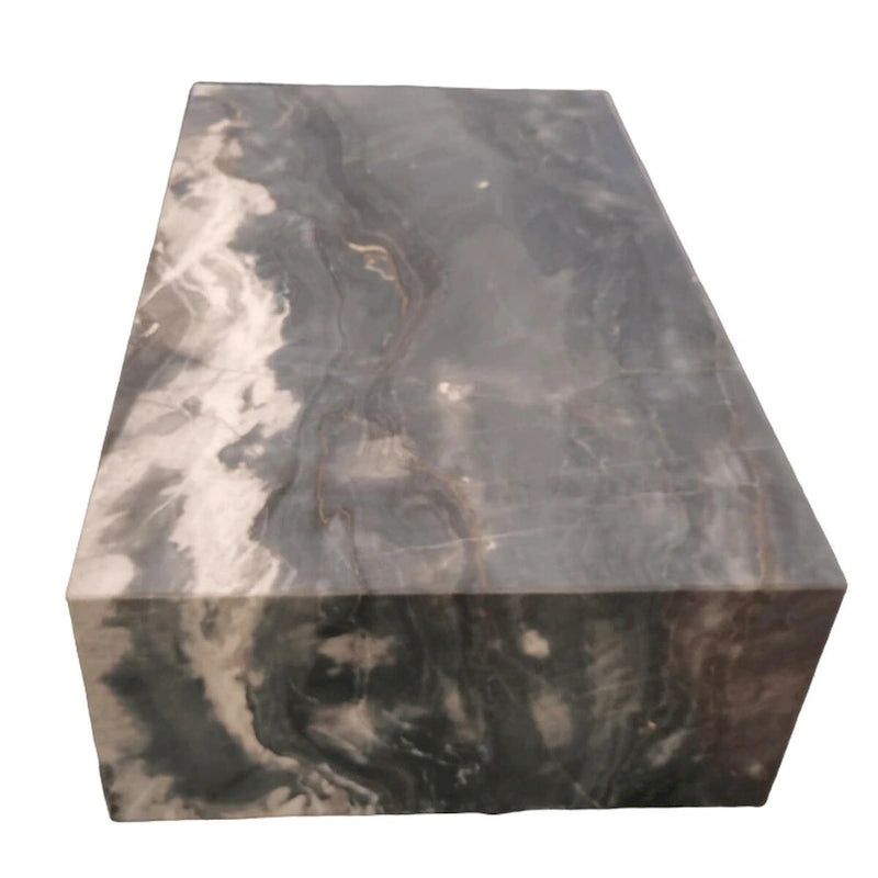 Table basse en bloc de marbre noir Phantom
